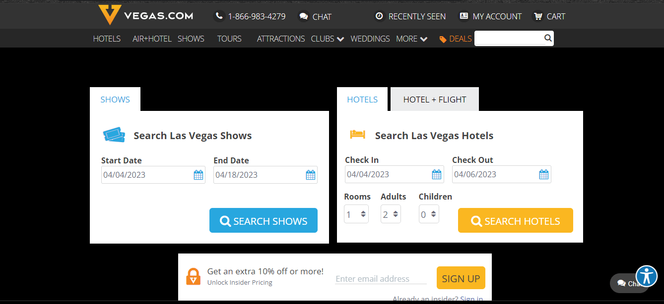 Vegas.com Review